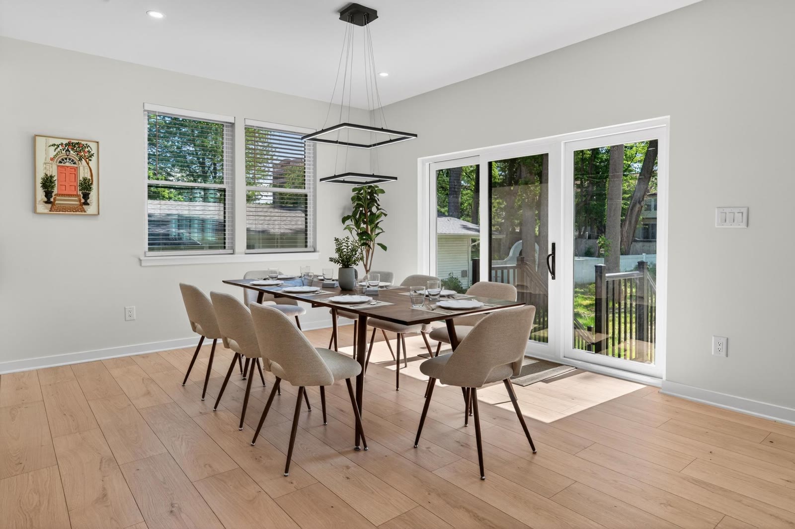 Dining room with a table that seats the whole house