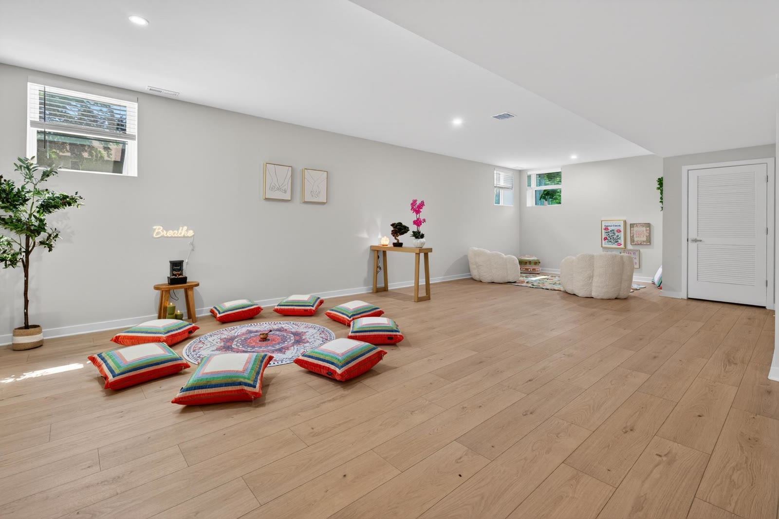 The quiet room — a space to breathe, meditate, and reset